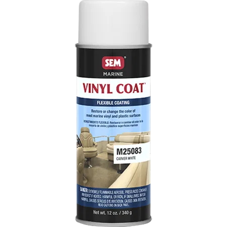 M25083 – SEM PRODUCTS Paint, For Vinyl And Plastic Marine Surfaces Carver White 16 Ounce Aerosol Can